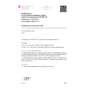O 3 COVID-19 Tests rapides Mod. 18.12.20