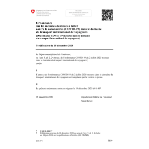 O COVID-19 transport inter Mod 18.12.20