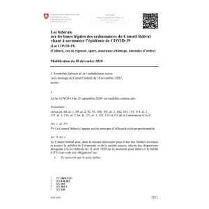 Loi COVID-19 sport Mod. 18.12.20