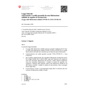 Legge fideiussioni solidali COVID-19
