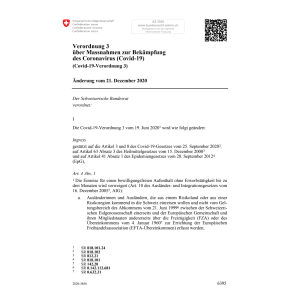 V (Covid-19-Verordnung 3) Änd. 21.12.20
