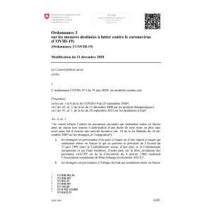 O (Ordonnance 3 COVID-19) Mod. 21.12.20
