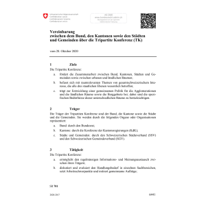 Vereinbarung Tripartite Konferenz (TK)