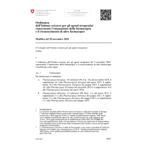 O emanazione farmacopea Mod. 20.11.2020