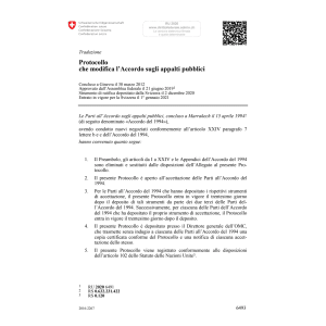 Prot. Äcc. appalti pubblici