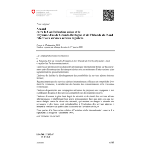 Ac. services aériens réguliers
