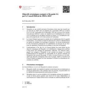 Objectifs stratégiques CF 2020 à 2023