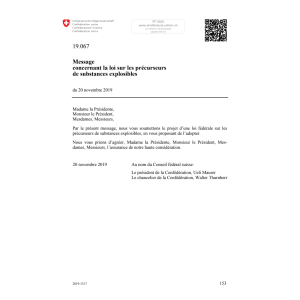 M L précurseurs substance explos. 19.067