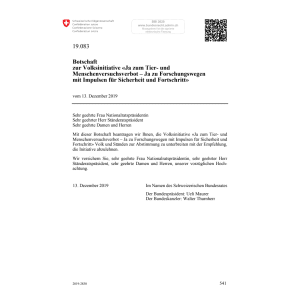 BO Tier-u. Menschenversuchsverbot 19.083