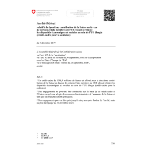 AF contribut. crédit-cadre pour cohésion
