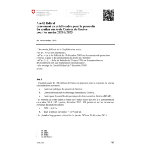 AF crédit-cadre Centres Genève 2020–2023