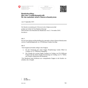 BB Verpflichtungskredit Datenverbundsys.