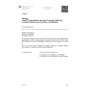 M approbation Suisse Indonésie 19.084