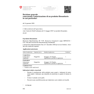 DG autorizzazione prodotto fitosanitario