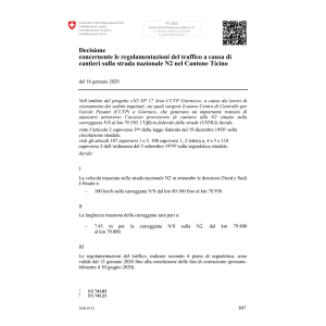D regolamentazioni traffico N2 Cant. Tic