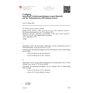 Verf. Verkehrsanordnungen Baustelle N02