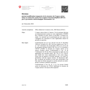 D structure espace aérien suisse