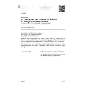 Bo Änd. Steuerabk. Schweiz Li  20.085