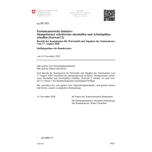 Parl.Init. Arbeitsplätze schaffen 09.503