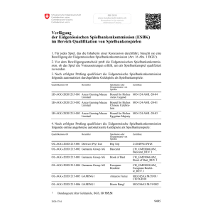 Verf. Eidg. Spielbankenkommission