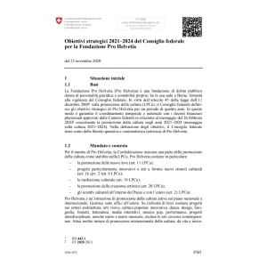 Ob. strategici 2021–2024 CF Pro Helvetia