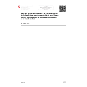 Relation de surveillance Ministère publ.