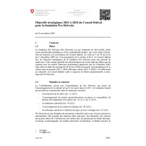 Ob. stratég. 2021 à 2024 CF Pro Helvetia