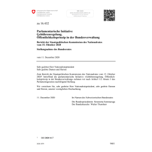 Parl. Init. Gebührenregelung zu 16.432