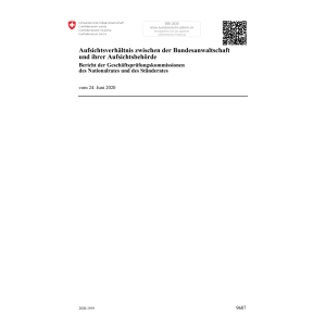 Aufsichtsverhältnis Bundesanwaltschaft