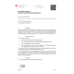 Geschäftsregl. Generalsekretärenkonf.