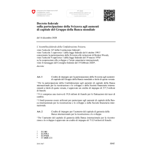 Df capitale Gruppo Banca mondiale