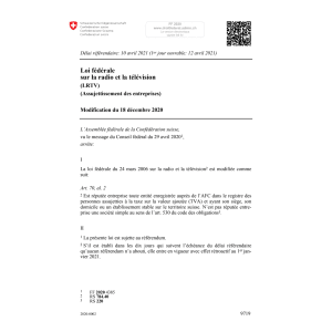 Lf radio télévision Mod. 18.12.20