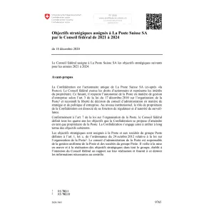stratégiques assignés Poste Sui CF 21-24