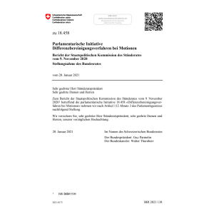Parl. Init. Differenzbereinigungsverf.