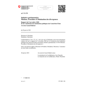Init. parl. Procéd. élimin. divergenc.