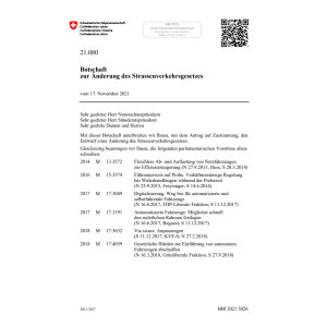 BO Änd. Strassenverkehrsgesetz 21.080
