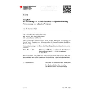 BO Änd. Zivilprozessordnung 21.082