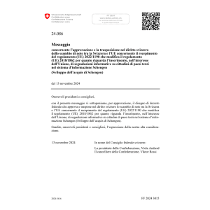 M scambio note Svizzera e l’UE 24.086