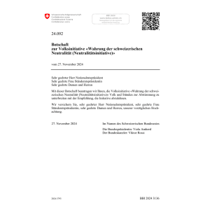 Neutralitätsinitiative 24.092