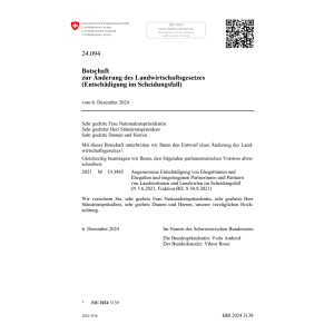 Bo Entschädigung Scheidungsfall 24.094
