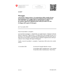 M scambio di note Svizzera UE 24.087