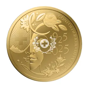 100 ans Vreneli de 100 francs, flan bruni