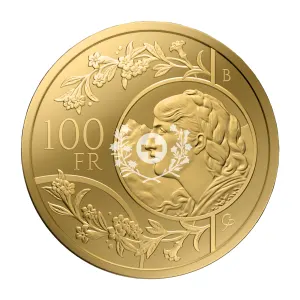100 ans Vreneli de 100 francs, flan bruni
