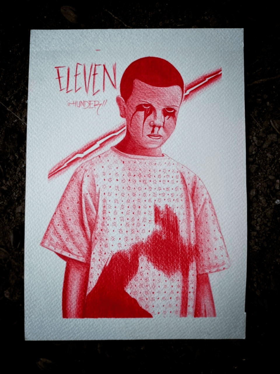 "Eleven" bolígrafo sobre fabriano