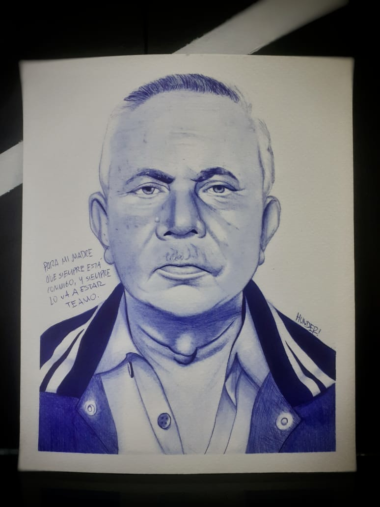 "Abuelo" bolígrafo sobre fabriano