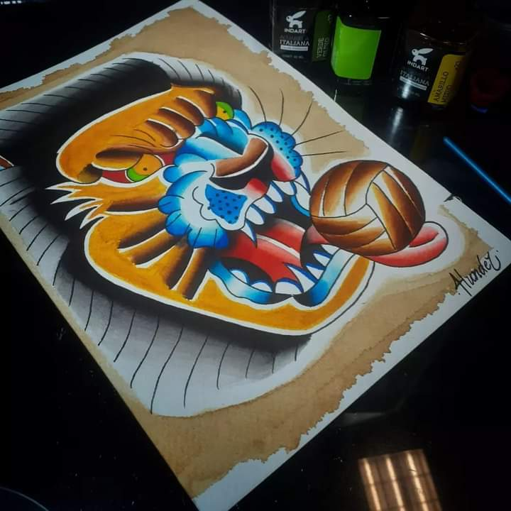 "Fiera" acuarela sobre fabriano