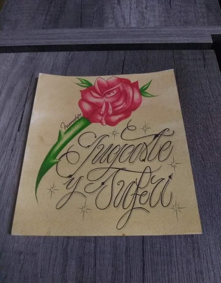 "Jugaste y Sufrí" bolígrafo sobre fabriano