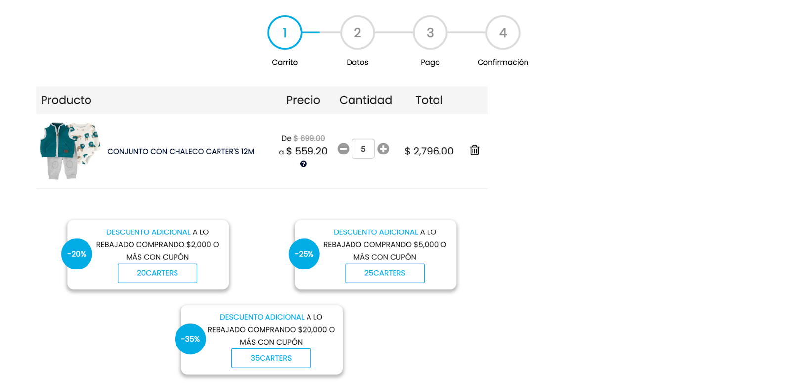 Imágen 4: Use el Cupón Carters Imágen 4: Ofertas verificadas - Cupones Carters