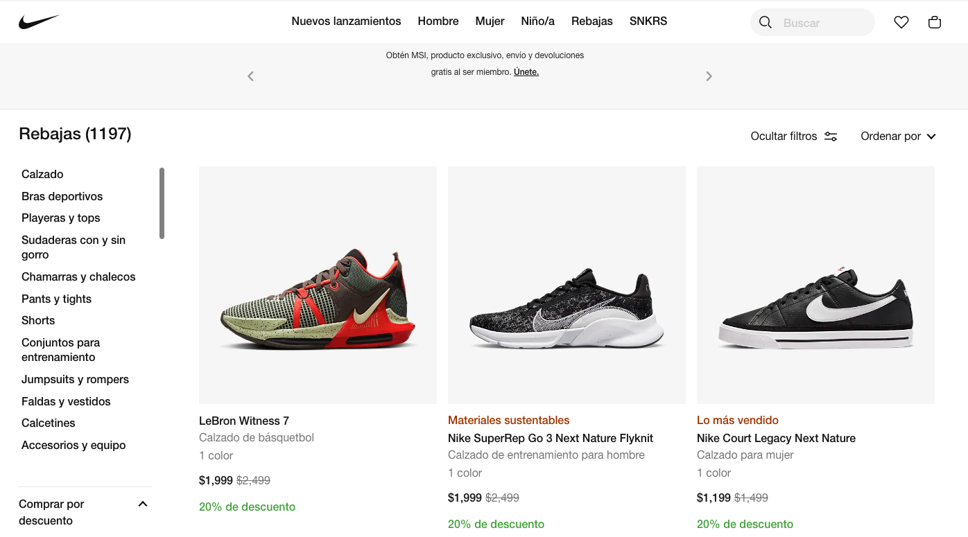 Ofertas verificadas - Cupones Nike