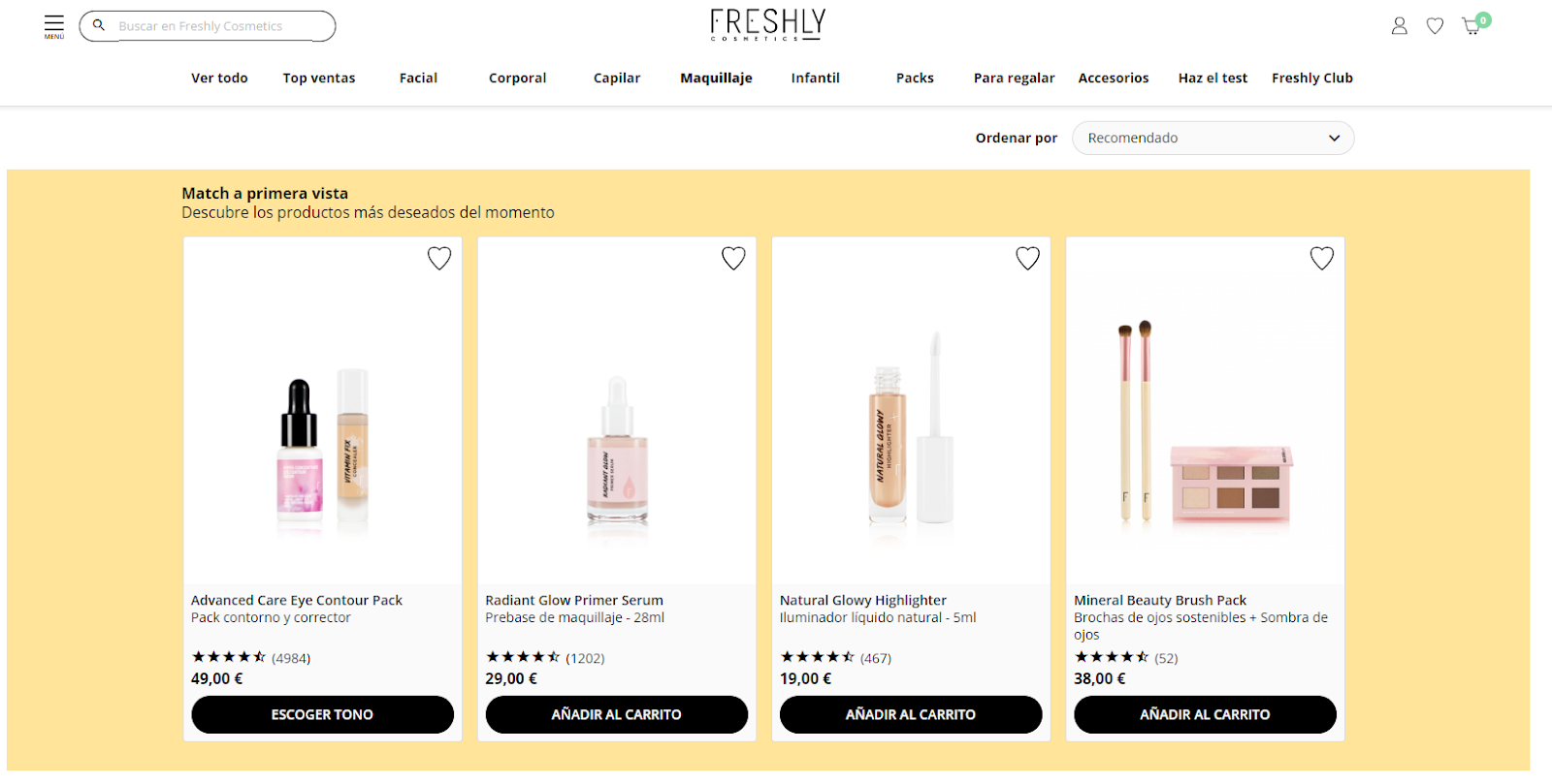 Usar código promocional en Freshly Cosmetics